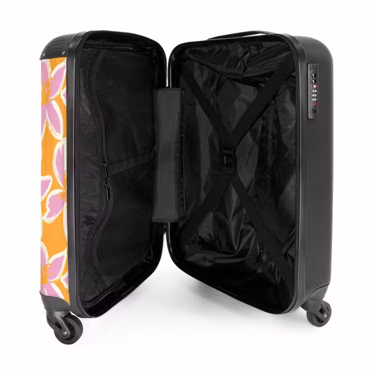 Valise - Fleurs pastel - Rose et orange — 4