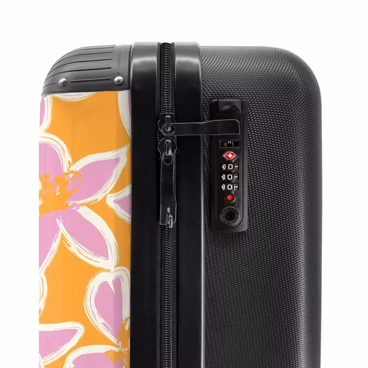 Valise - Fleurs pastel - Rose et orange — 5