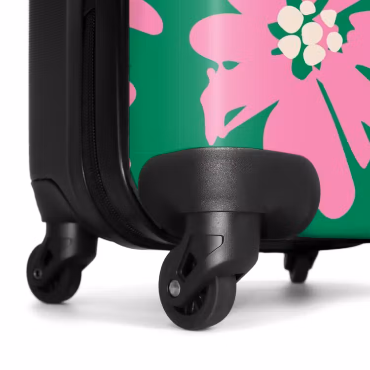 Valise - Fleurs pastel - Rose et vert — 6