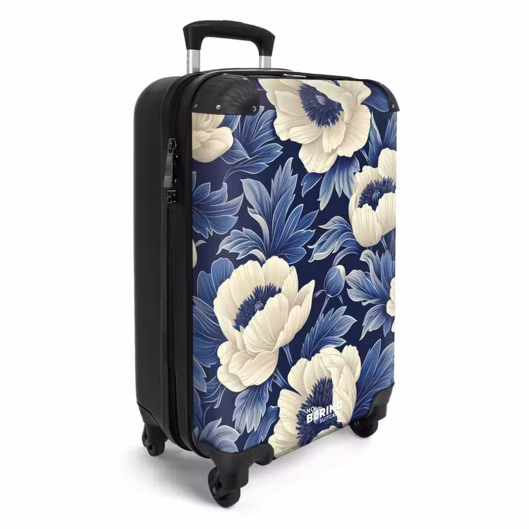 Valise - Fleurs vintage - Bleu — 2