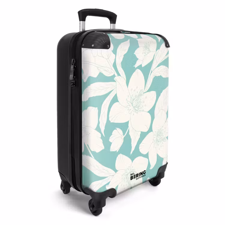 Valise - Fleurs vintage - Bleu clair — 2