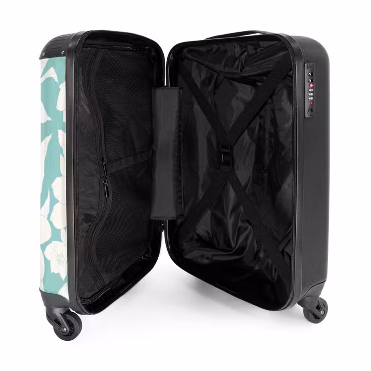Valise - Fleurs vintage - Bleu clair — 4