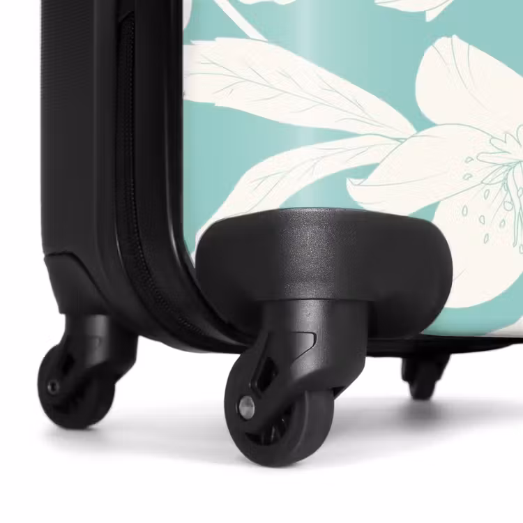 Valise - Fleurs vintage - Bleu clair — 6