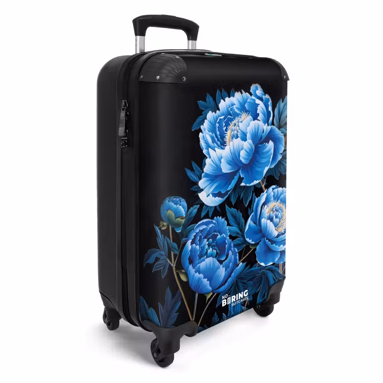 Valise - Fleurs vintage - Pivoines bleues — 2