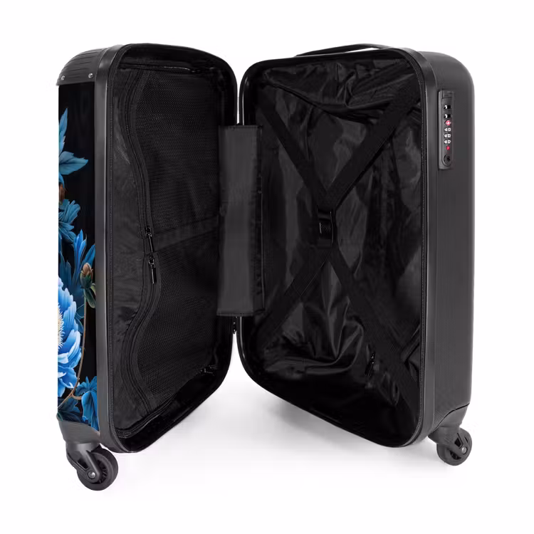 Valise - Fleurs vintage - Pivoines bleues — 4