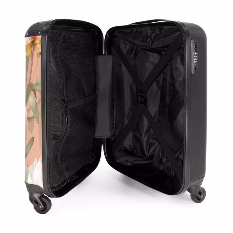 Valise - Fleurs vintage - Pivoines rose tendre — 4