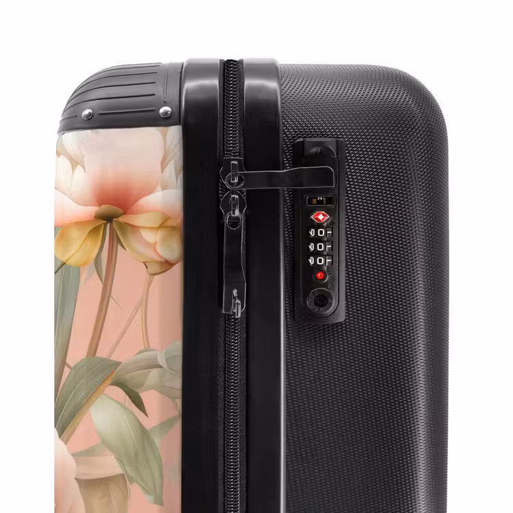 Valise - Fleurs vintage - Pivoines rose tendre — 5