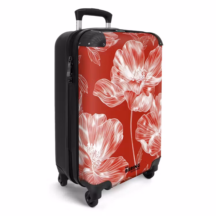 Valise - Fleurs vintage - Rouge — 2