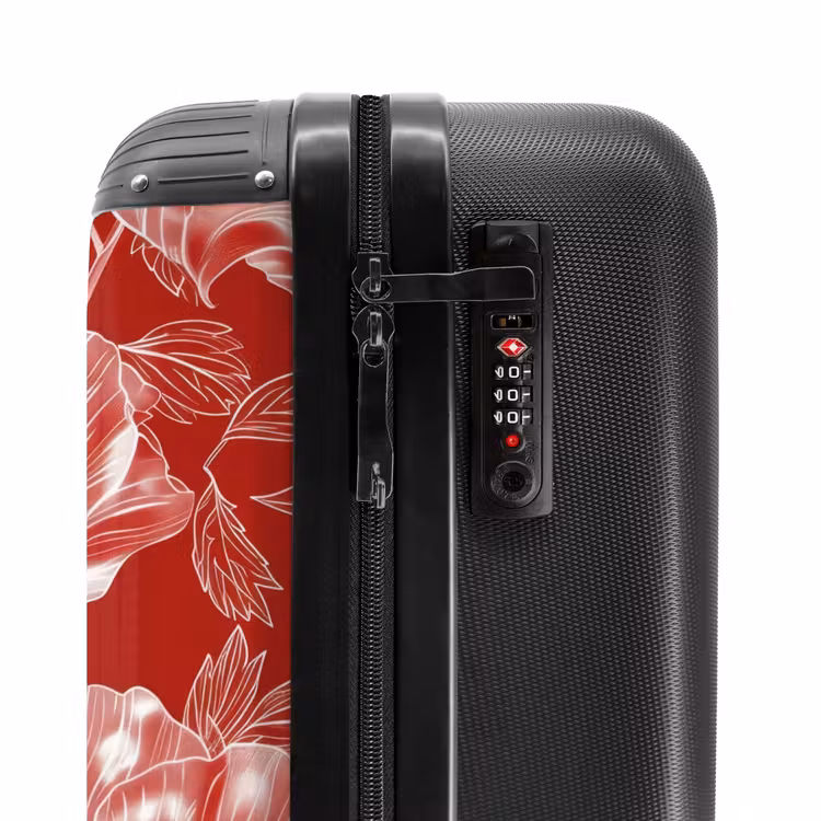 Valise - Fleurs vintage - Rouge — 5
