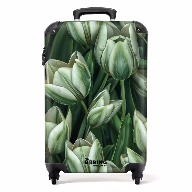 Valise - Fleurs vintage - Vert — 1
