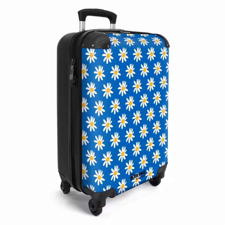 Valise - Motif floral vintage - Bleu — 2