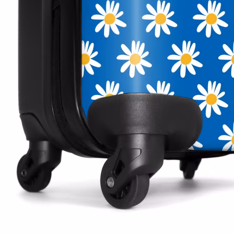 Valise - Motif floral vintage - Bleu — 6