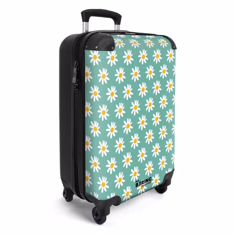 Valise - Motif floral vintage - Vert — 2