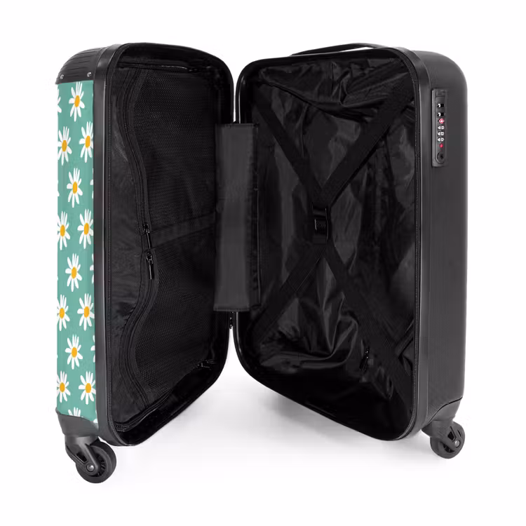 Valise - Motif floral vintage - Vert — 4