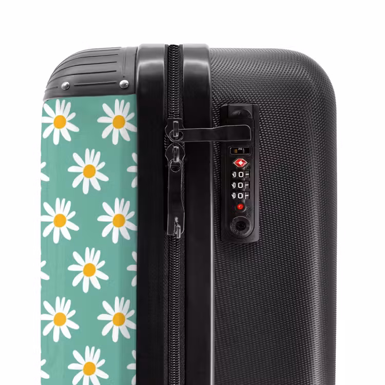 Valise - Motif floral vintage - Vert — 5