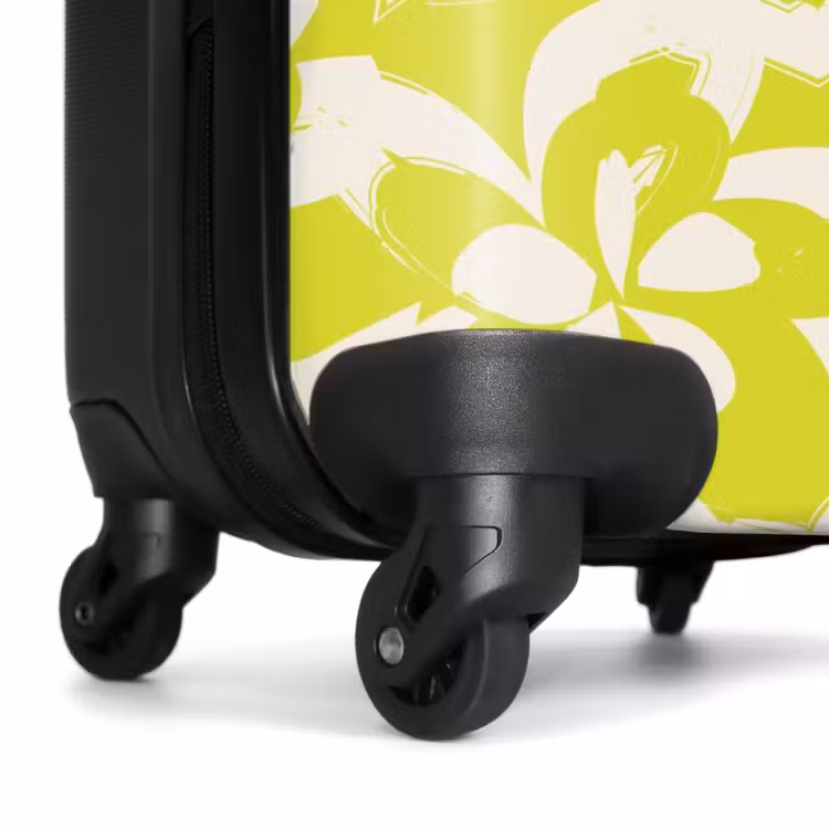 Valise - Motif floral vintage - Vert citron — 6