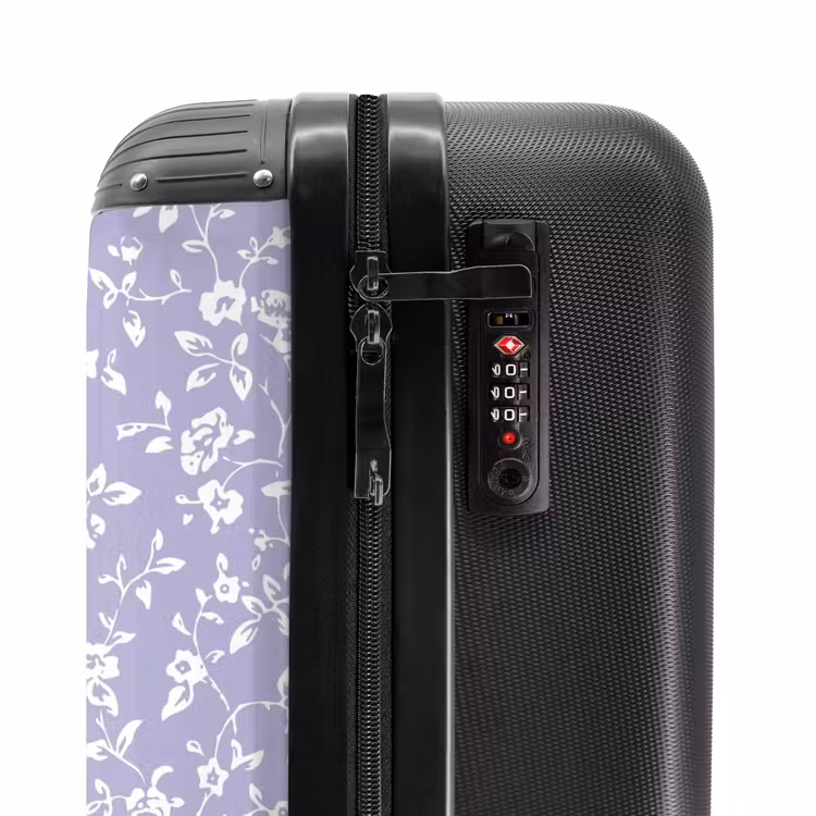 Valise - Motif floral vintage - Violet clair — 5