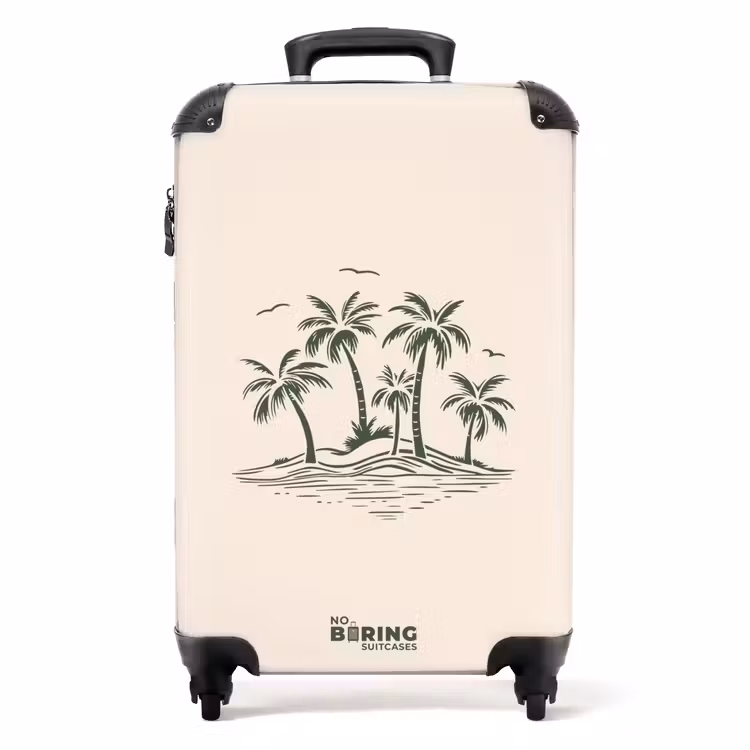 Valise - Palmiers - Palmier sur fond crème — 1