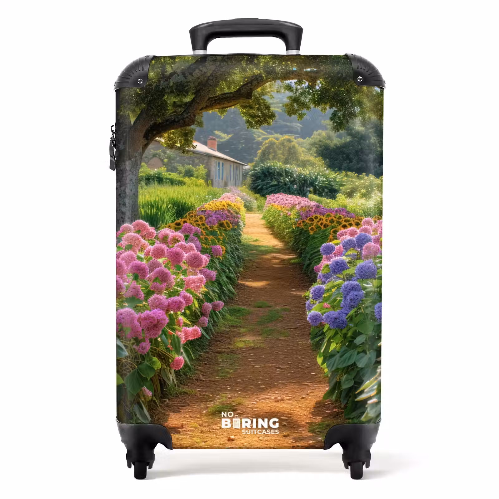 Valise - Chemin de jardin avec des fleurs — 1