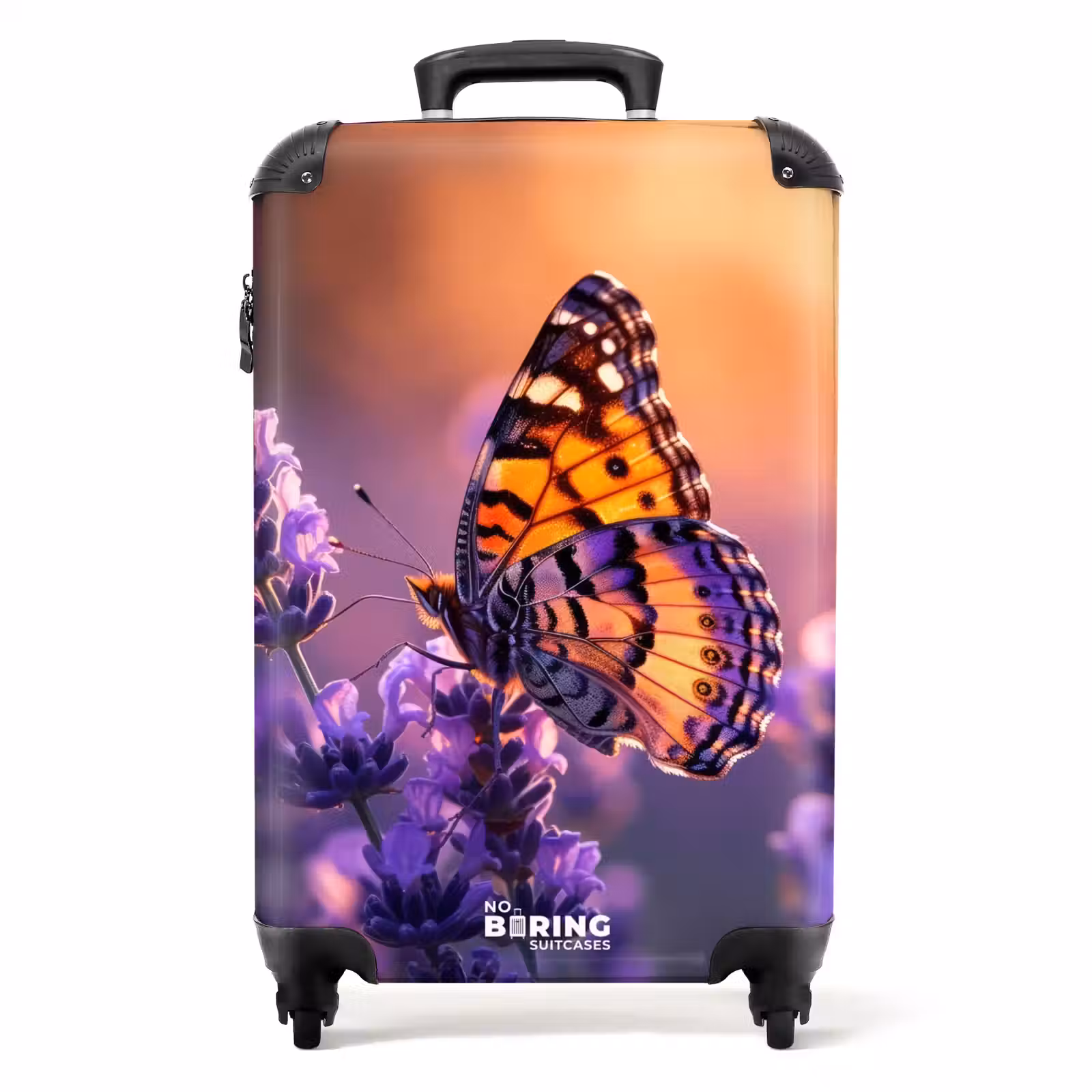 Valise - Papillon sur lavande pourpre — 1