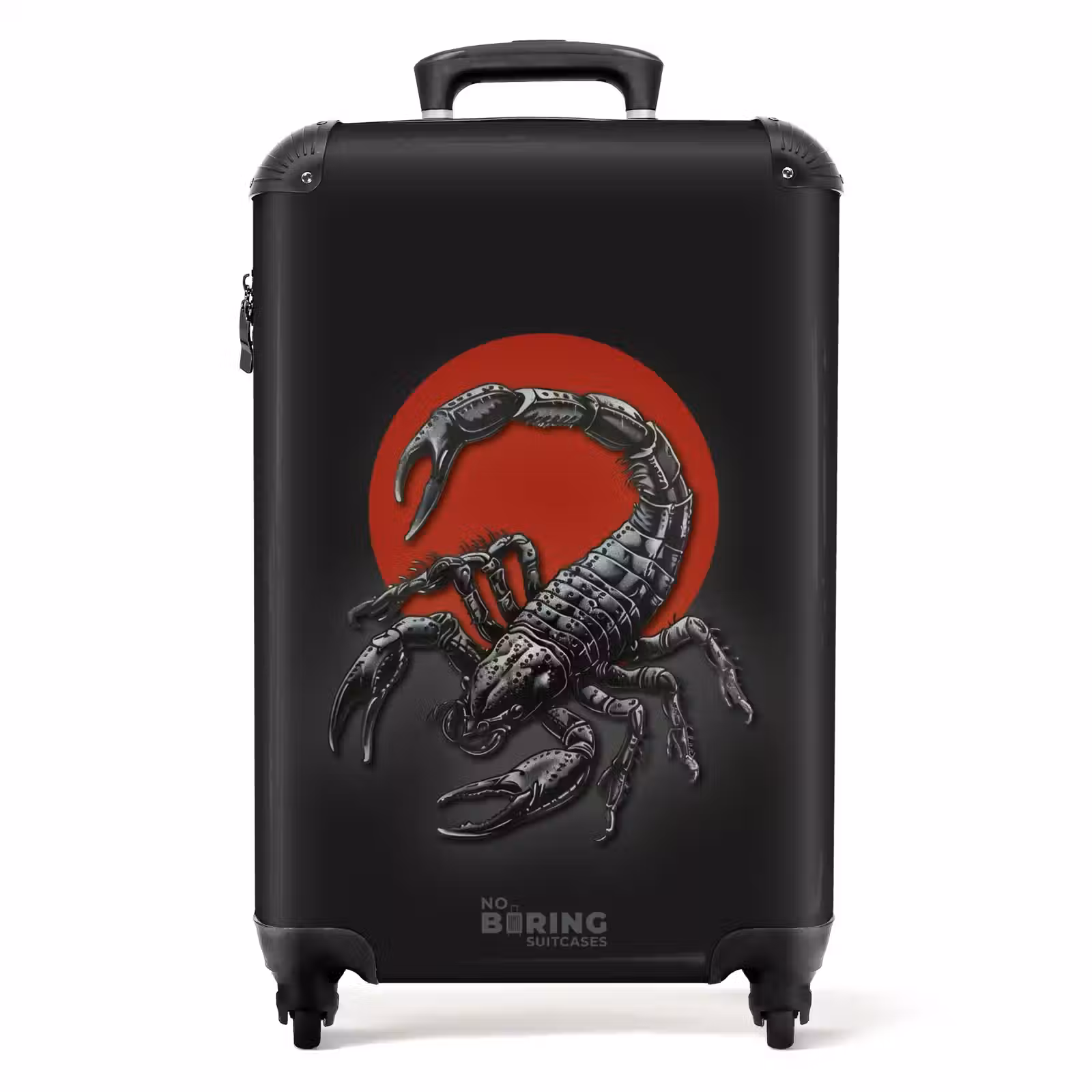 Valise - Style de tatouage- Scorpion réaliste sur fond noir et rouge — 1