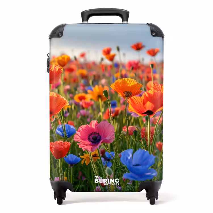Valise - Champ de coquelicots colorés — 1