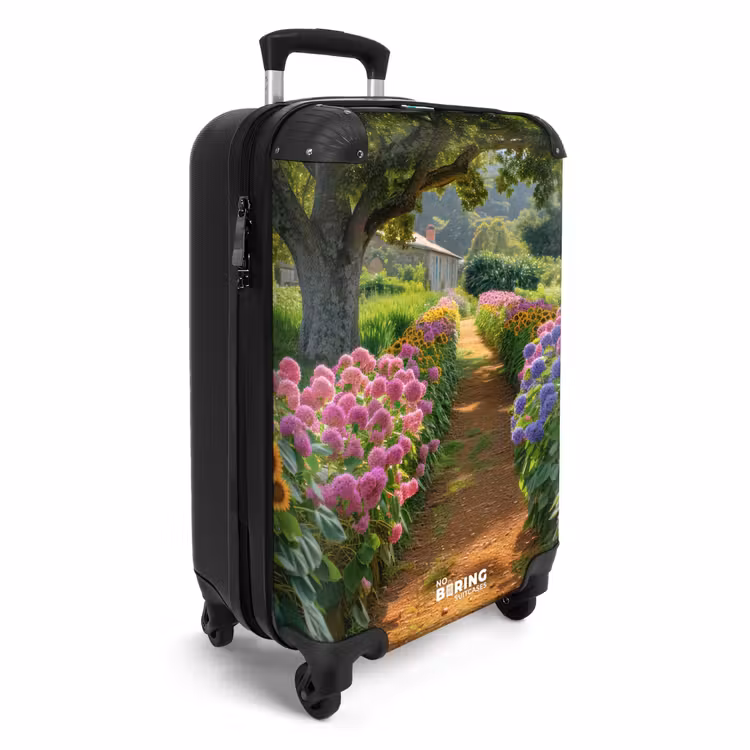 Valise - Chemin de jardin avec des fleurs — 2