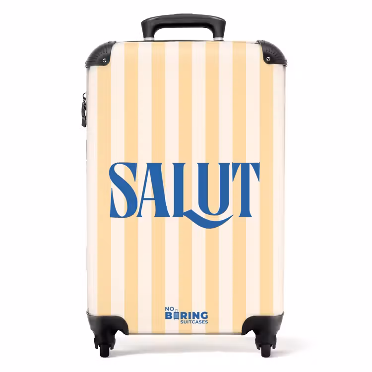 Valise - Citations - Salut ambre clair et blanc crème — 1