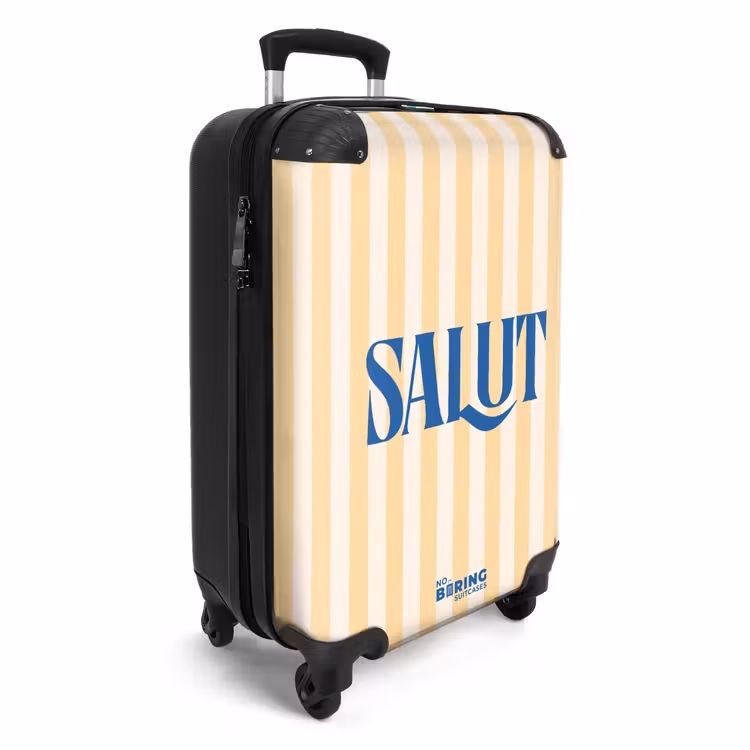Valise - Citations - Salut ambre clair et blanc crème — 2