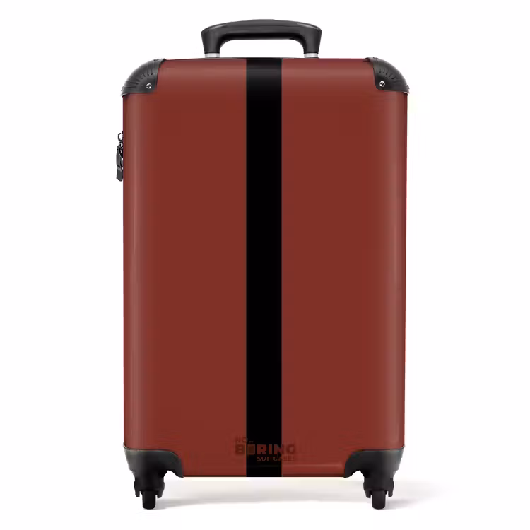 Valise - Minimal - Rouge foncé avec une bande noire — 1