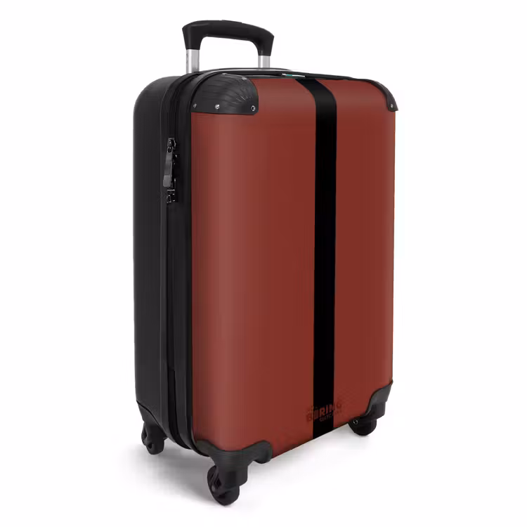 Valise - Minimal - Rouge foncé avec une bande noire — 2