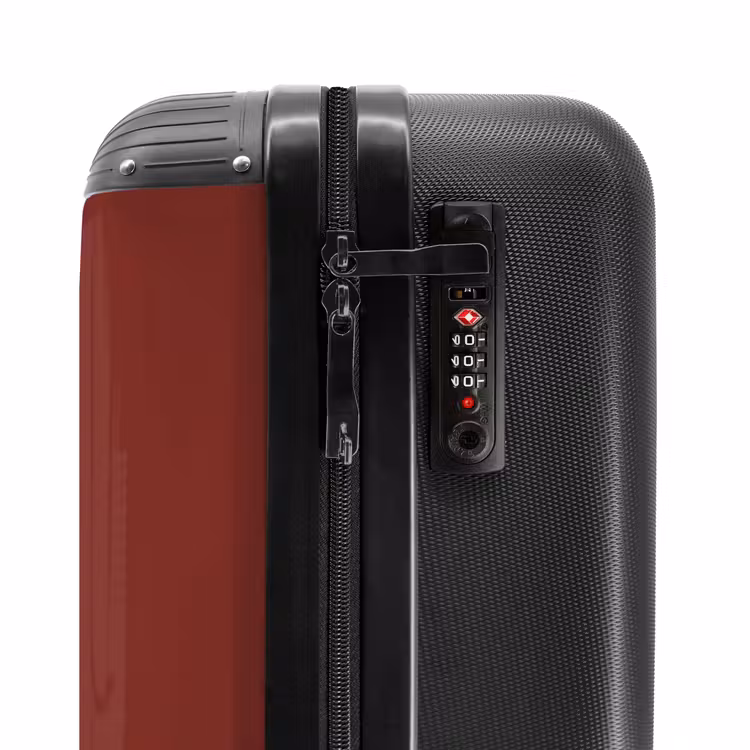 Valise - Minimal - Rouge foncé avec une bande noire — 5