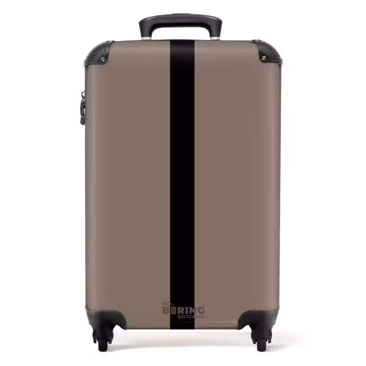 Valise - Minimal - Taupe avec bande noire — 1