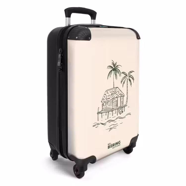 Valise - Palmiers - Île sur fond crème — 2
