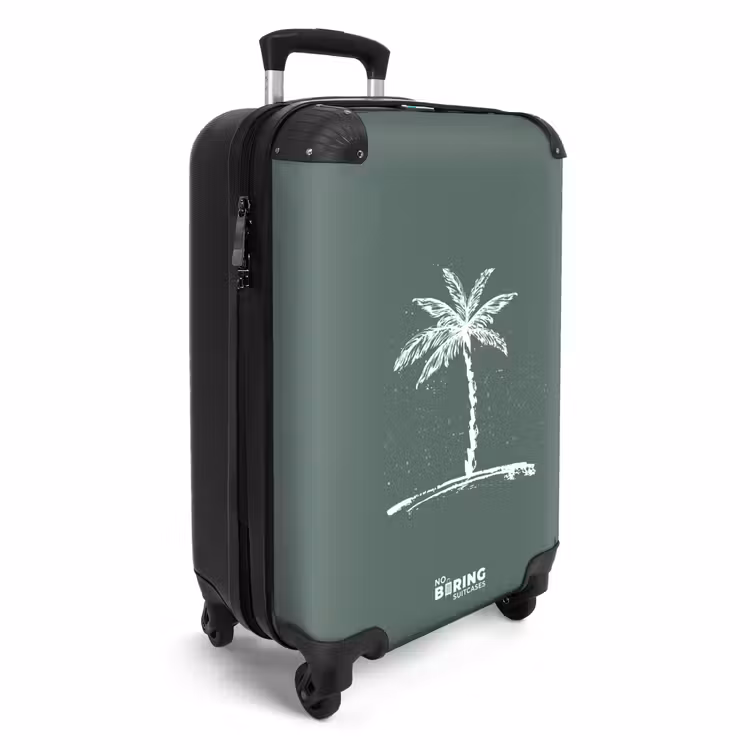 Valise - Palmiers - Palmier sur fond vert sauge — 2