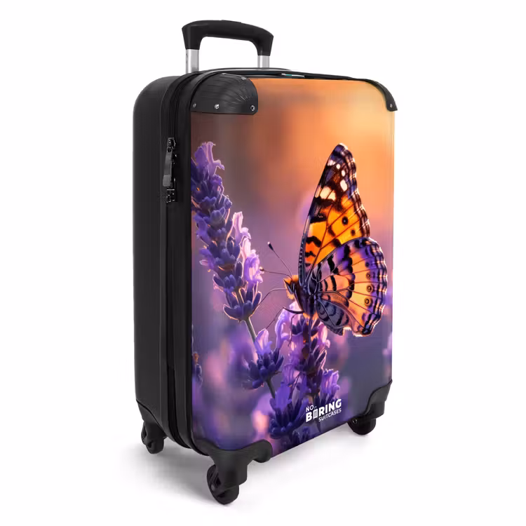 Valise - Papillon sur lavande pourpre — 2