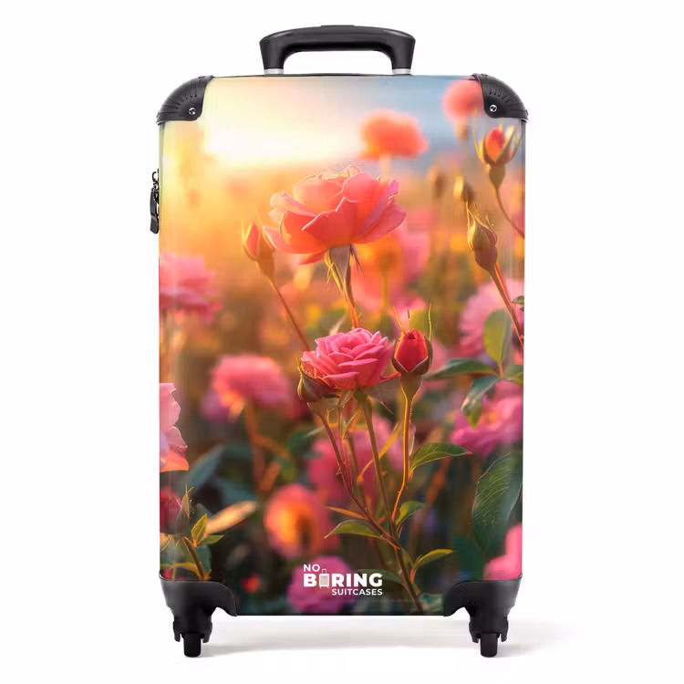 Valise - Roses roses au coucher du soleil. — 1