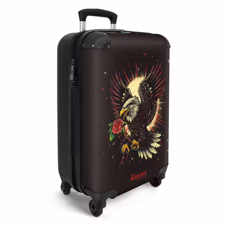 Valise - Style de tatouage - L'aigle et la rose — 2