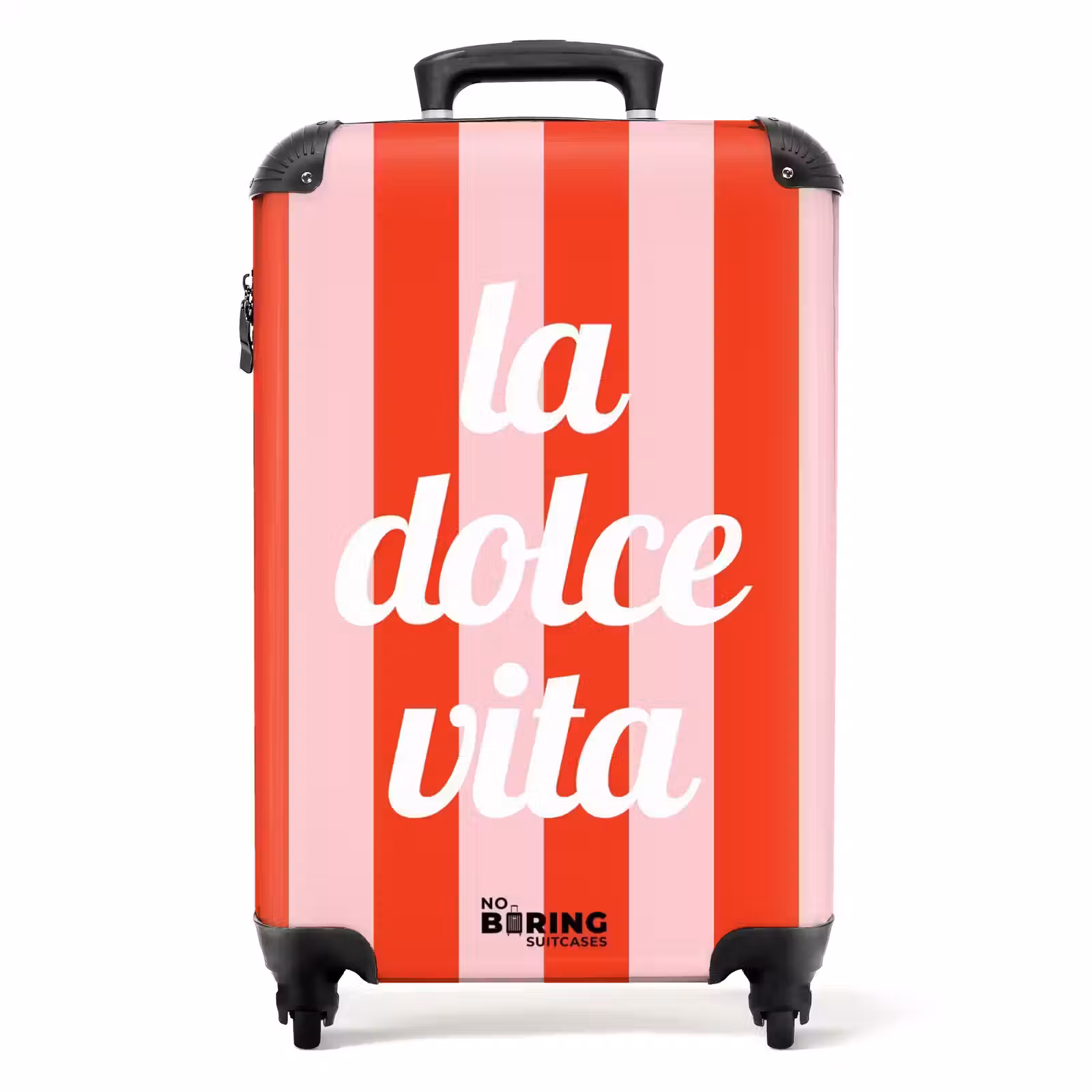 Valise - Citations - La dolce vita rouge tomate et rose fleuri — 1