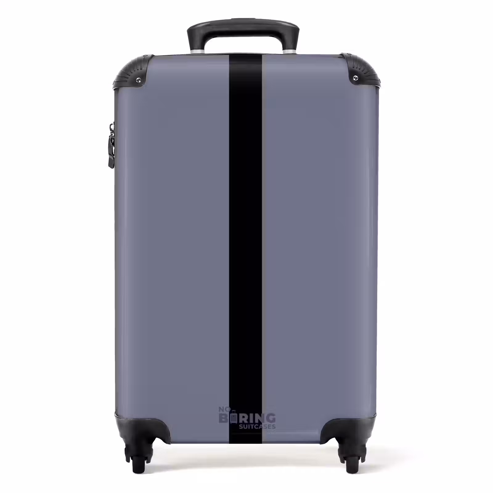 Valise - Minimal - Gris-bleu avec une bande noire — 1
