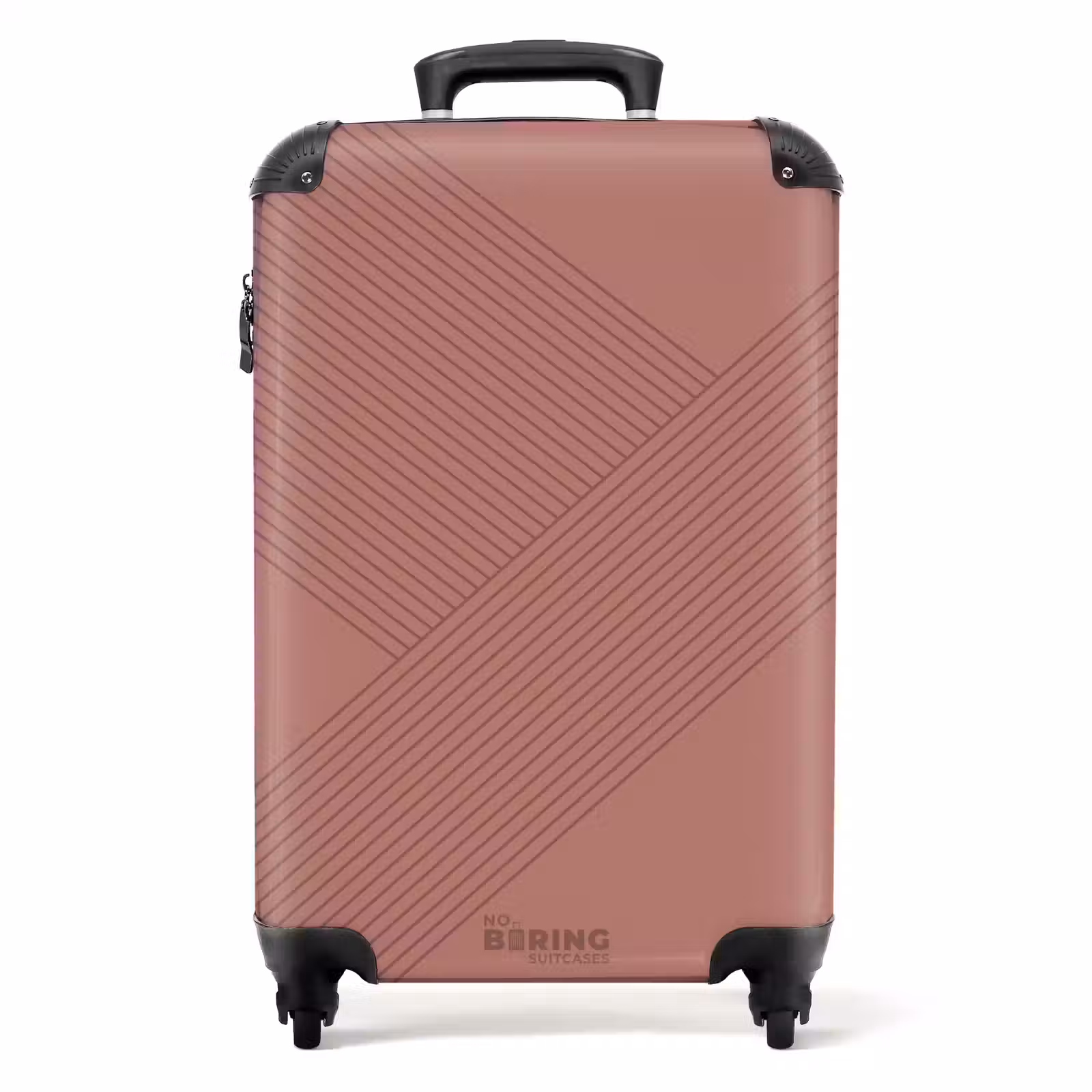 Valise - Minimal - Lignes entrecroisées sur terre cuite chaude — 1