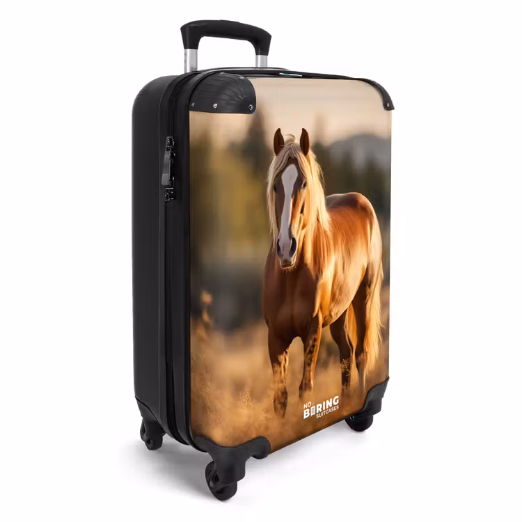 Valise - Cheval brun dans un pré — 2