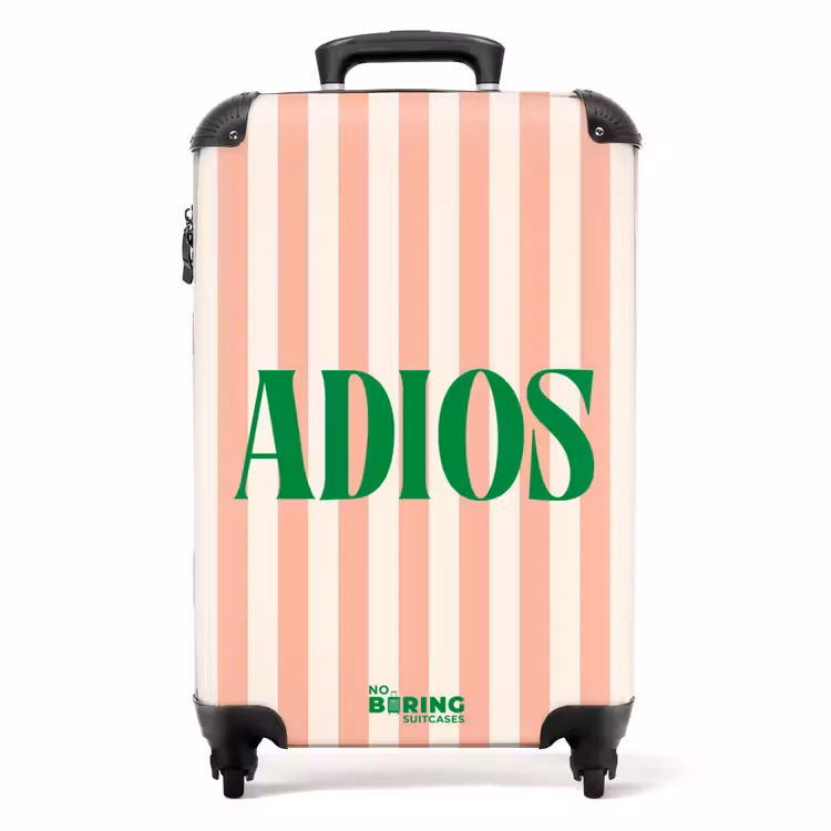 Valise - Citations - Adios rose saumon et blanc crème — 1