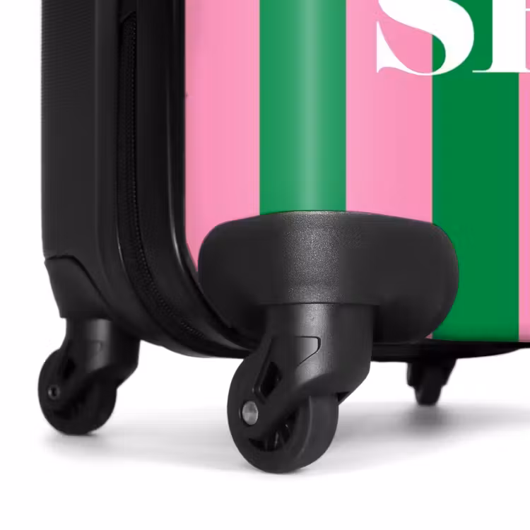 Valise - Citations - Que sera sera vert émeraude et rose fuchsia — 6