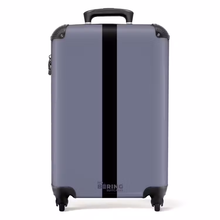 Valise - Minimal - Gris-bleu avec une bande noire — 1