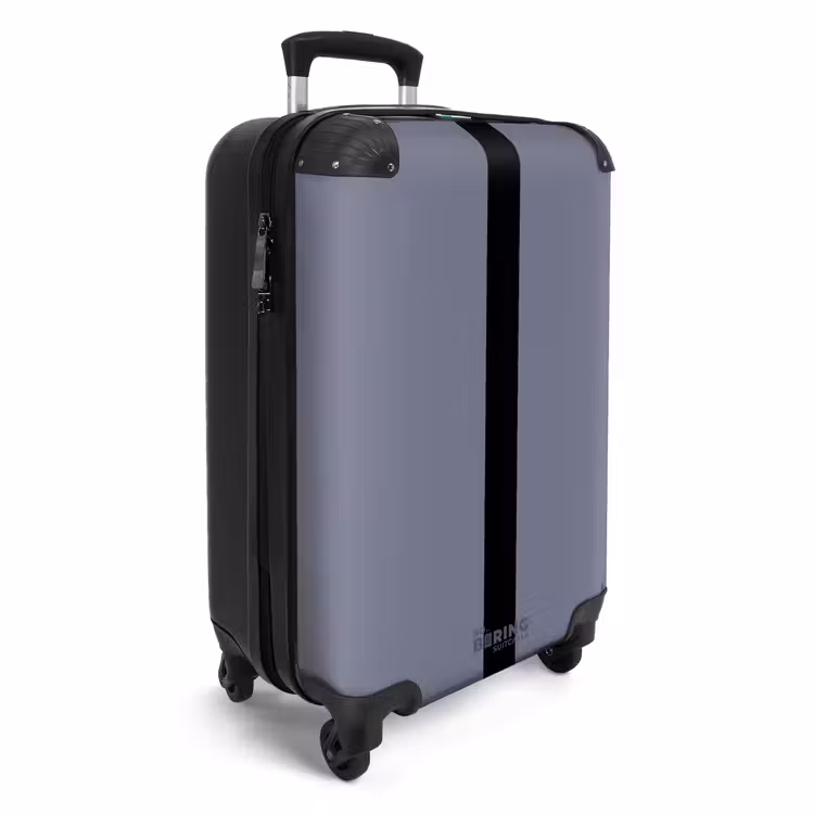 Valise - Minimal - Gris-bleu avec une bande noire — 2