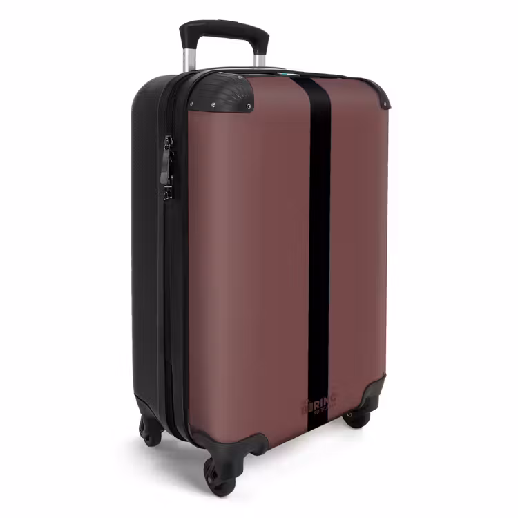 Valise - Minimal - Marron avec une rayure noire — 2