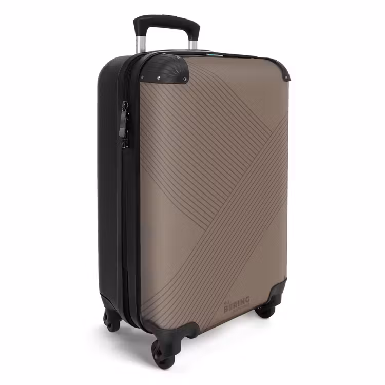 Valise - Minimal - Lignes entrecroisées sur fond taupe foncé — 2