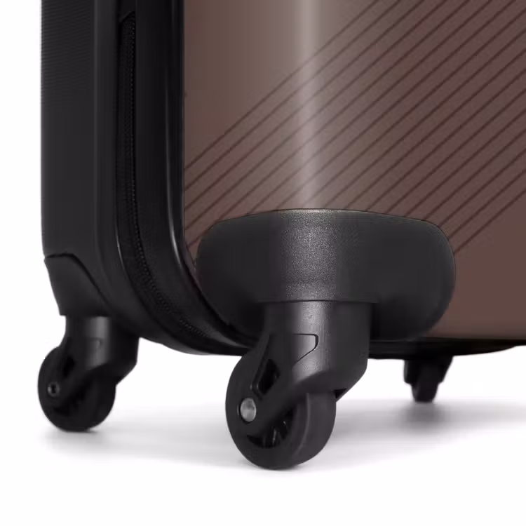 Valise - Minimal - Lignes entrecroisées sur fond brun foncé — 6