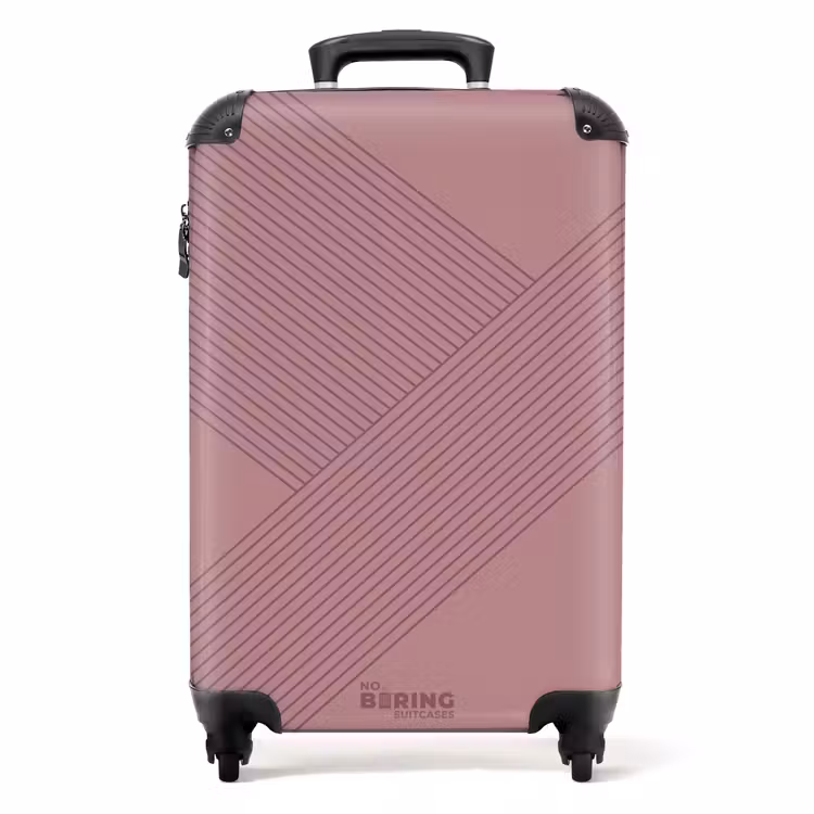 Valise - Minimal - Lignes entrecroisées sur bois de rose — 1